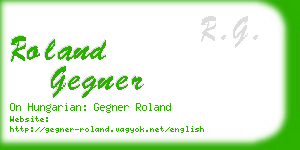 roland gegner business card